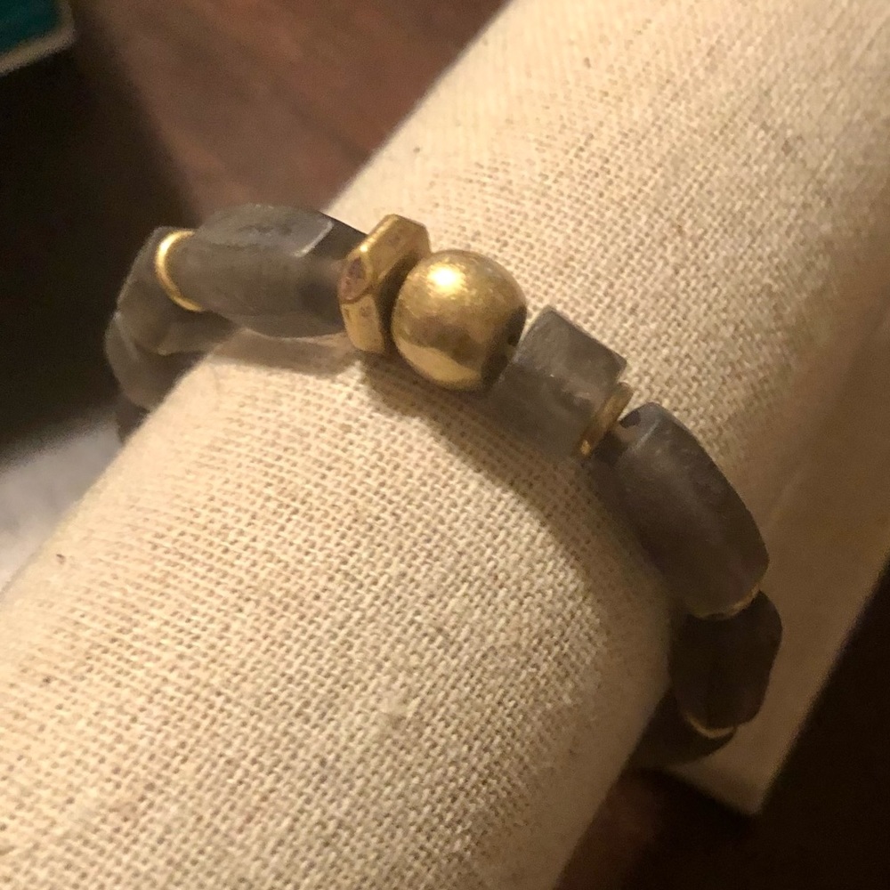 Stella & Dot Brix Stretch Bracelet Gray